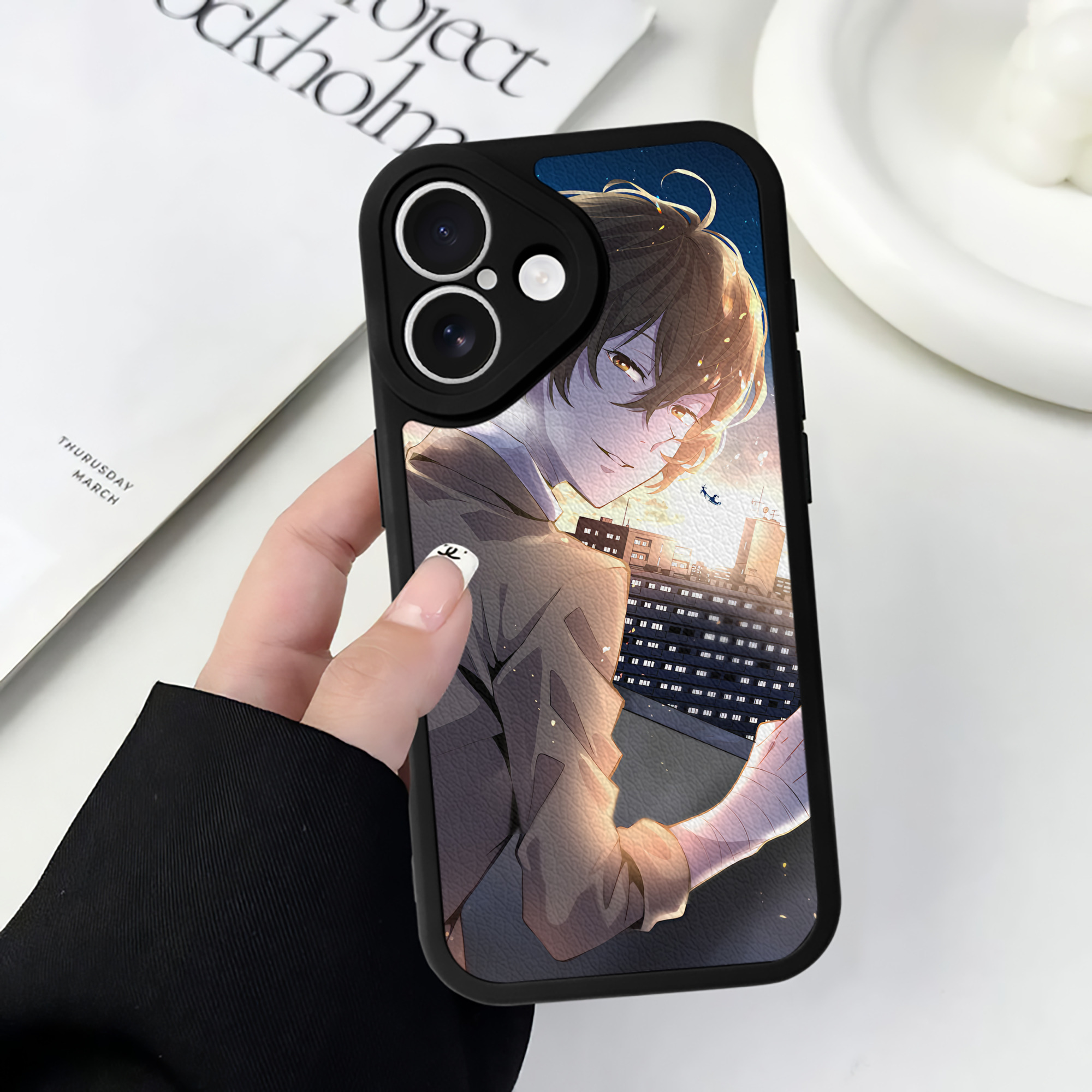 （画像用） 文豪ストレイドッグス Bungo Stray Dogs 【iPhone 16シリーズ対応】シリコンスマホケース（レザー調） 材質：シリコン